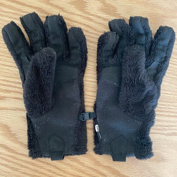The North Face Osito Etip Gloves Womens Size Medium Fleece Winter Cold Black - Picture 2 of 2